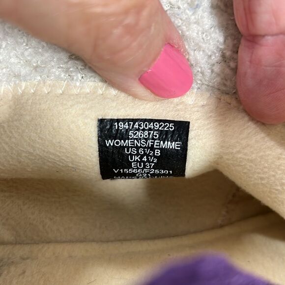 Lands End Purple Suede Zip Bootie 6.5 - Picture 3 of 8